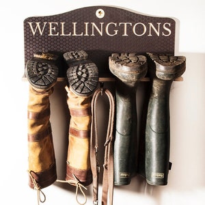 Welly Rack & Boot Jack Gift Set, Boot Rack, Wellington Boot Rack, Boot storage, Country gift, Welly boot holder, wellie rack, Gum boot store