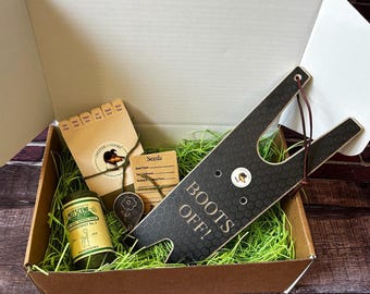 Gardener's Gift Hamper, Allotment Present, Luxury Gardening Gift Box, The Gardener's Gift Collection, Boot Jack, Keyring & Seed Envelopes+