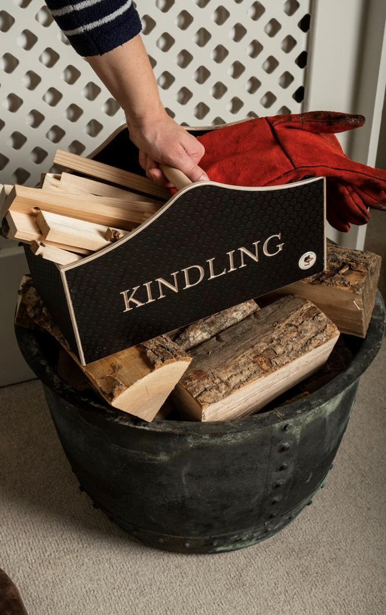 Wooden Kindling Box Stick Box Fireside Kindling Storage Etsy