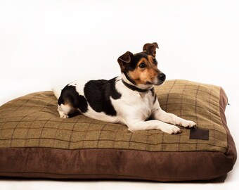 harris tweed dog bed