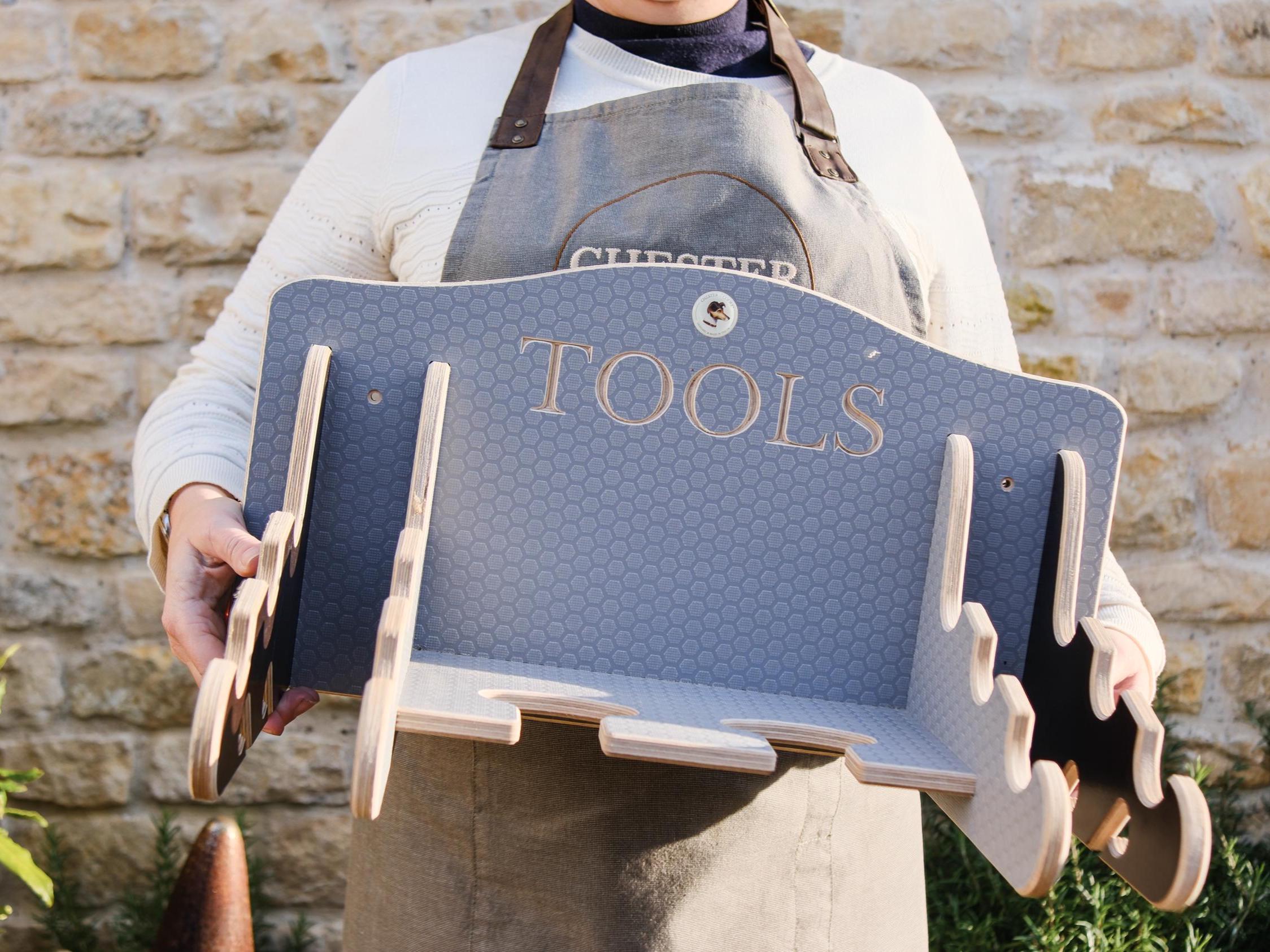 Wooden Garden Tool Storage Rack, Shed Organiser, Personalised Allotment Storage - Ireland