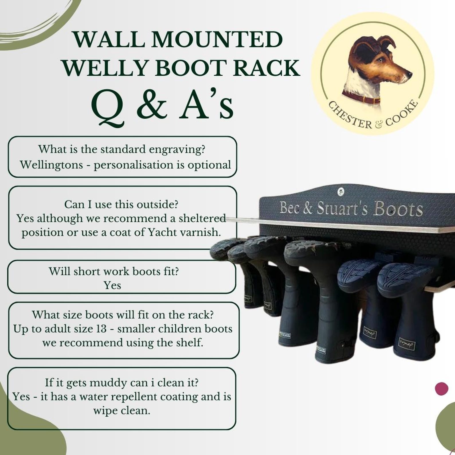 Boot Rack, Welly Boot Rack, Welly Rack, Wellington Boot Rack, Wall ...