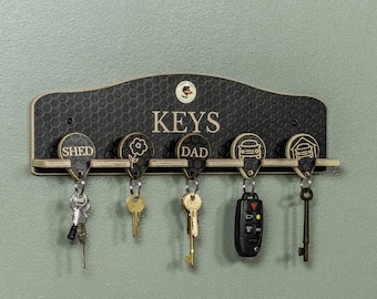 Key Organiser, Key holder, Keyrings, Key Hooks, Key Storage, Key Holder, Key Gift Set, House warming gift, Key rings, Personalised key rack