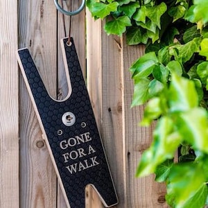 Bespoke shoe remover, Back & Arm pain relief gadget, Wooden engraved Brown personalised boot jack, Wellie puller with leather hanging strap