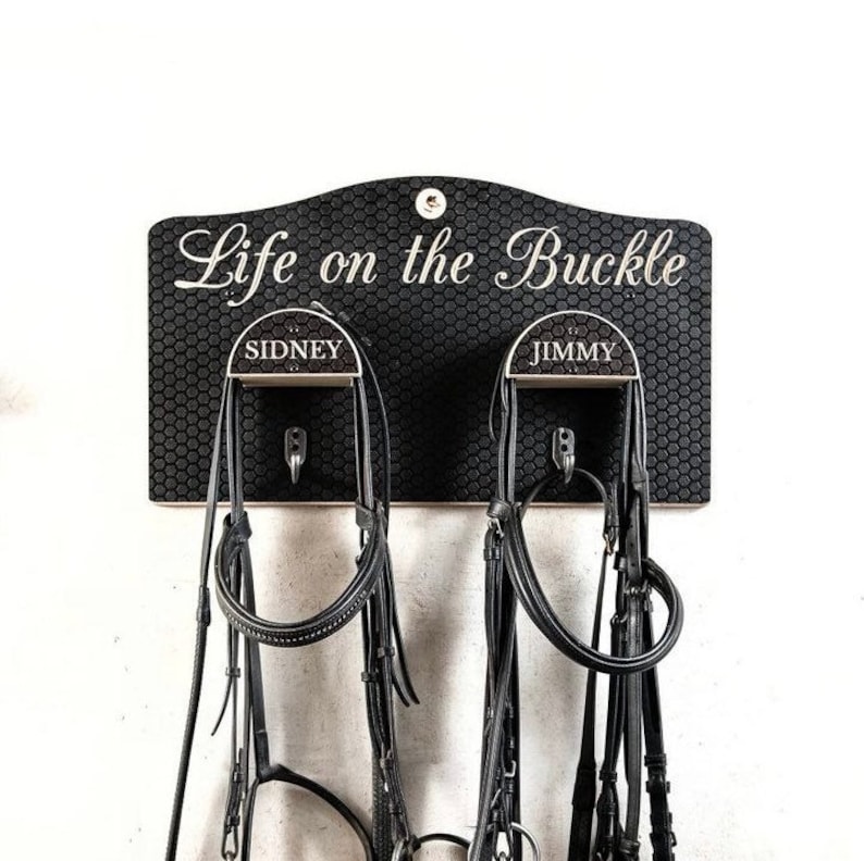2-Pack Horse Bridle & Tack Hooks – 10-Hook Metal Rack For Stall, Barn, Or Fence | Detachable For Wall Mount Or Hanging, Rust-Resistant