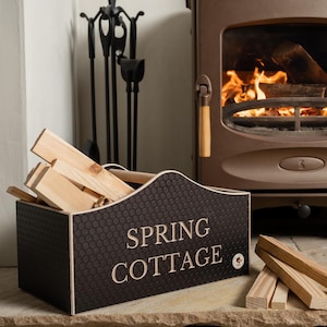 Fire Stick Box, Fireside kindling storage, firewood holder, firewood basket, Kindling Basket, wood store, fireside accessory