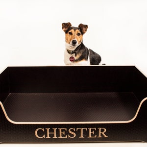 Personalised Wooden Pet Bed, wooden bespoke dog bed, luxury dog/pet bed, wooden dog box, personalised dog box, luxury dog box