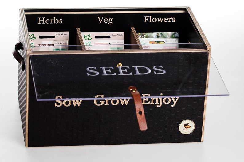 Seed Box Seed Packet Storage Box Wooden Seed Organiser Seed Etsy UK