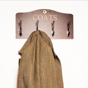 Coat Rack, Wall-Mounted Coat Organiser, Coat Hooks, Hallway Storage, Personalised Coat Rack, Coat hanger, Hallway hooks, utility room hooks