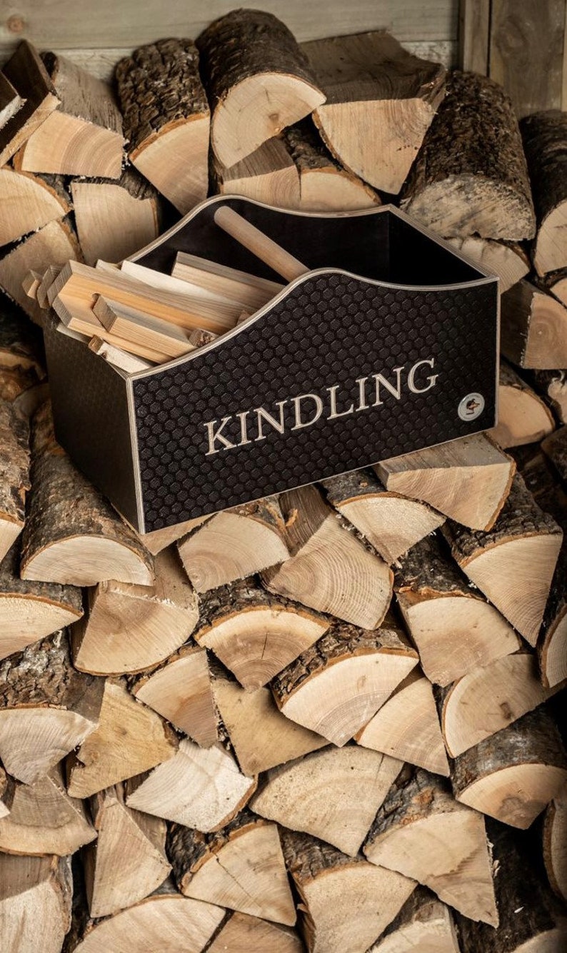 Wooden Kindling Box Stick Box Fireside Kindling Storage Etsy