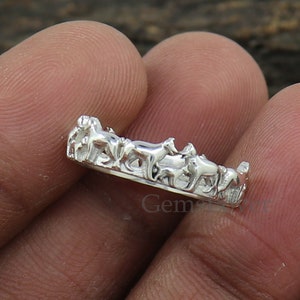 Dog Spinner Ring, 925 Sterling Silver Ring, Tiny Animal Spinner Band, Minimalist Ring, Boho Ring, Unisex Ring, Gift For Her, Delicate Ring