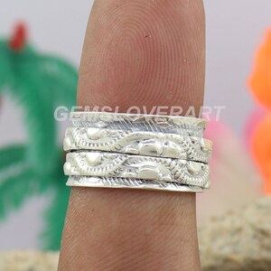 Spinner Ring, Two Tone Spinner Ring, 925 Sterling Silver Ring, Spinner Ring, Wide Band Ring, Thumb Ring, Meditation Jewelry, Gift For Her