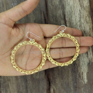 Elephant Earrings, Circle Hoop Earring, Gold Plated Earring, Rose Gold Plated Earring, Dangle Earring, Vintage Earrings, Antique Earrings