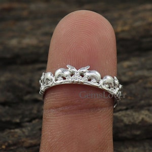 Sterling Silver Rat Ring: Dainty Animal Band, Boho Jewelry