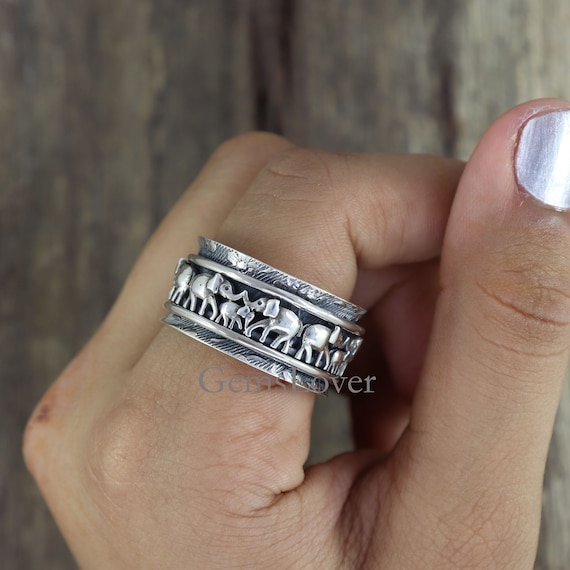 Elephant Spinner Ring Thumb Spinner Ring Spinner Ring 925