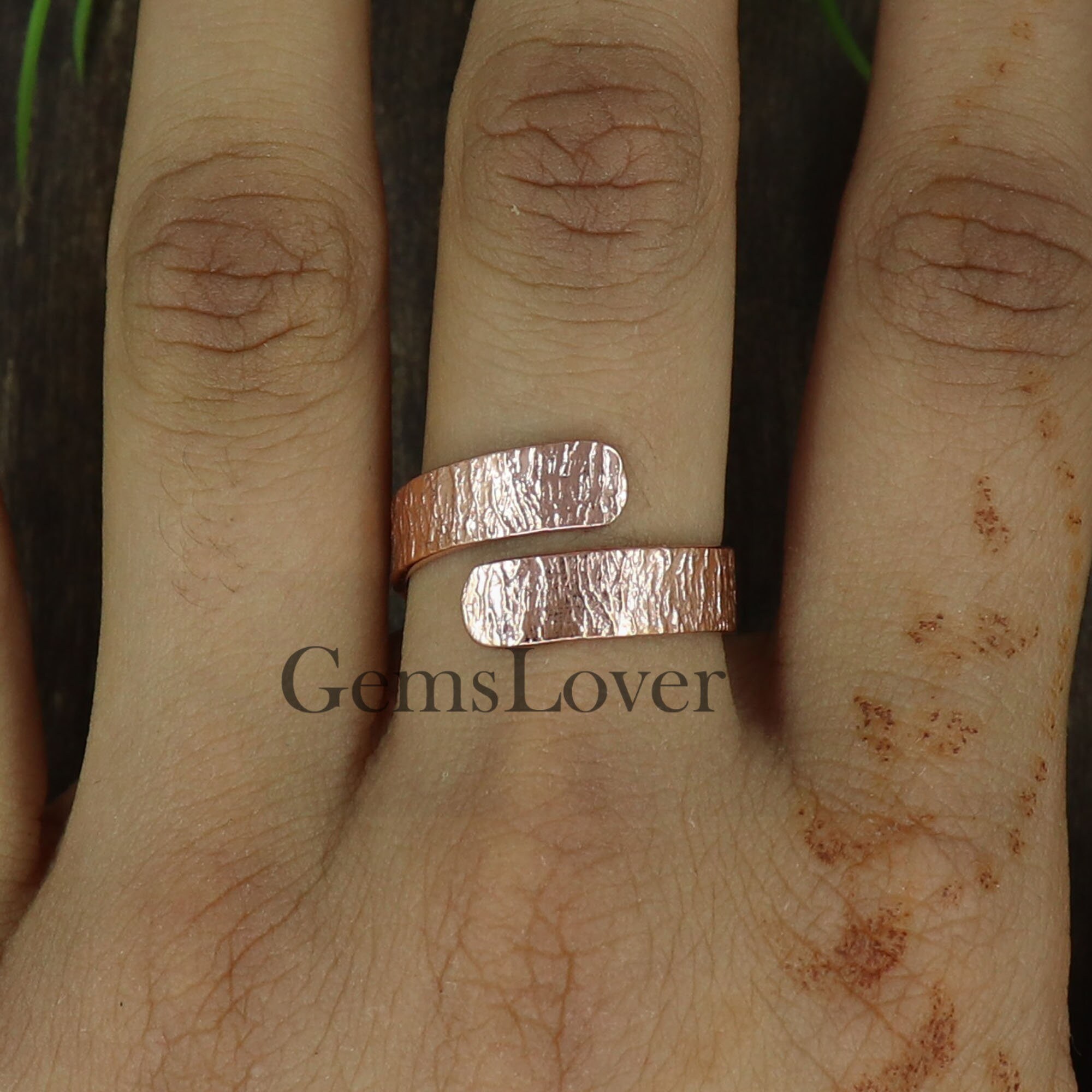 Handmade Hammered Copper Wrap Ring: Adjustable Healing Jewelry - Etsy