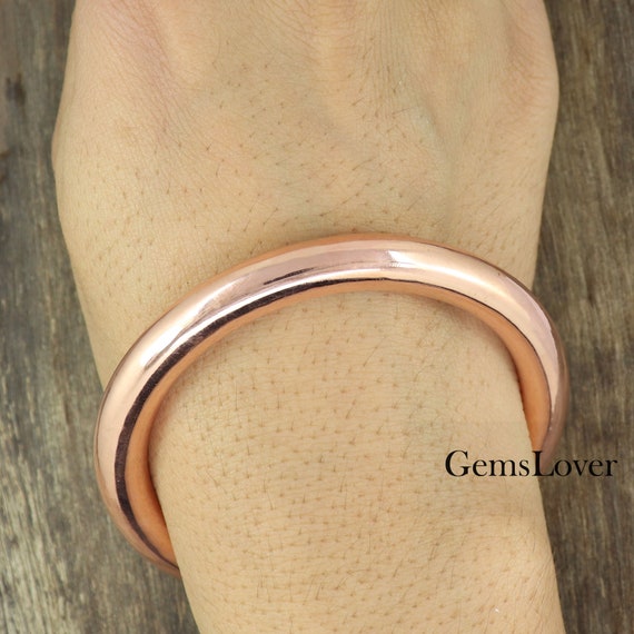 Thick Copper Bangle: Handmade Healing Cuff Bracelet