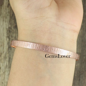 Pure Copper Bangle, Copper Hammered Bangle , Copper stacking bangle, Handmade copper Bracelet , Round copper bangle, Copper wedding gift