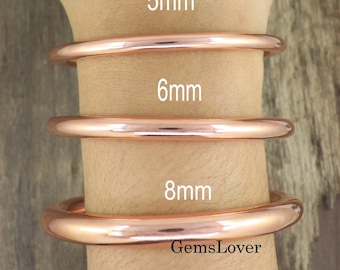 Bracelet jonc épais en cuivre pur : bracelet anti-arthrite