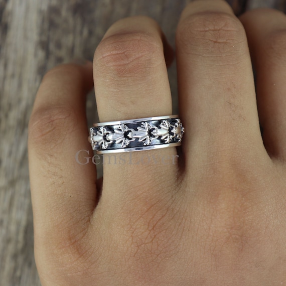 Frog Spinner Ring, Sterling Silver Frog Ring
