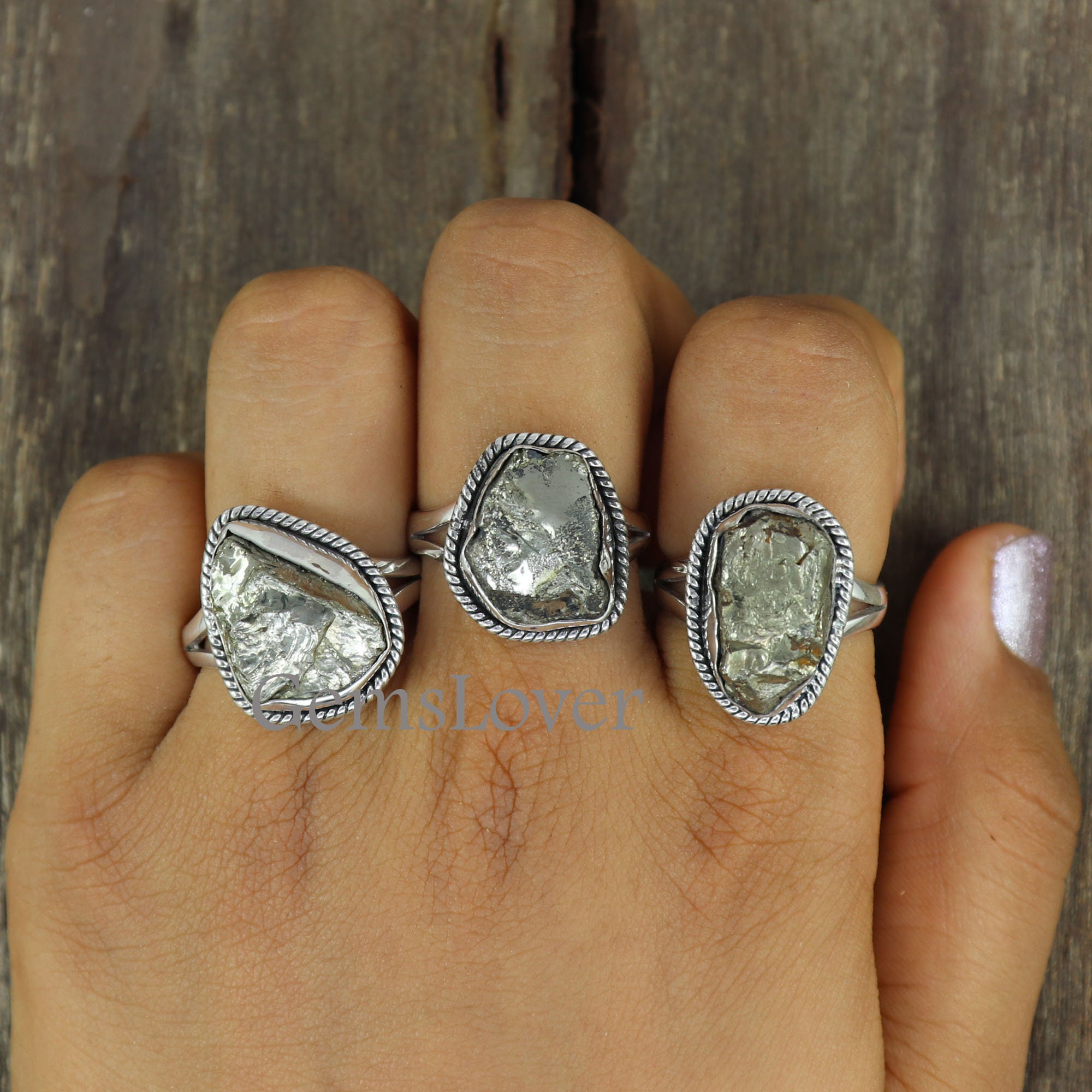 Pyrite crystal ring deals