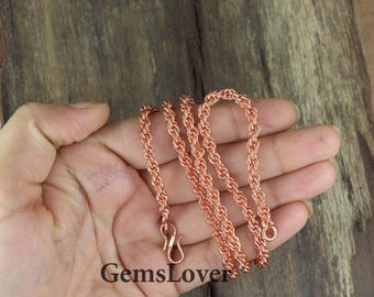 Pure Copper Chain , Handmade Copper Chain, Top Quality Copper Jewelry, Wire Wrapped Jewelry , Anniversary Gift Jewelry
