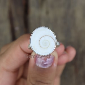 Shiva Eye Ring, Ocean Shell Ring, Seashell Ring, 925 Sterling Silver Ring, Statement Ring, Bohemian Ring, Gift For Women, Everyday Gift Ring