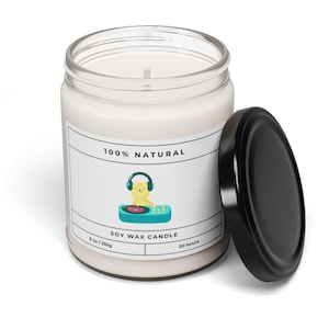 Cat DJ Candle choose between 5 Soy Candles, Relaxing Home Decor, Gift for Her