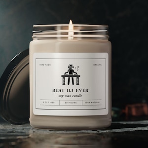 Energize Your Space with Best DJ Ever Candle | Hand-poured Soy Blend for Music Lovers and Partygoers