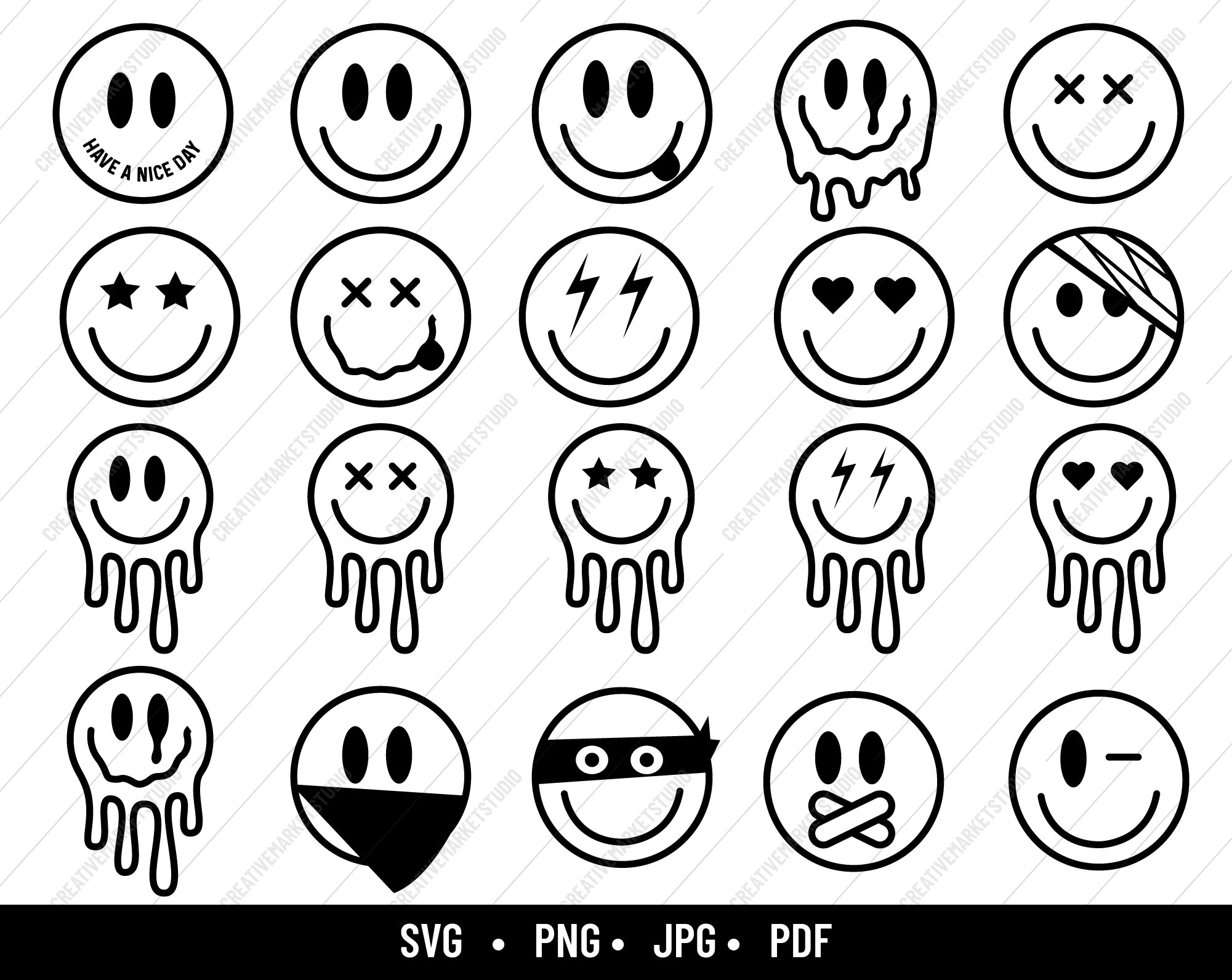 Huge Smiley Face Journal: Black Background, Huge Smiley Emoji Face, Journal