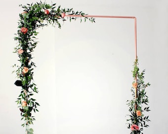 Copper Wedding Arch, Sign Holder Stand, Rose Gold Copper Flower Stand, Wedding Backdrop Frame, Wedding Arch Flowers, Metal Wedding Arch