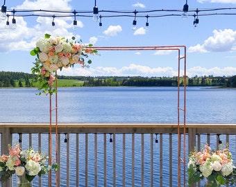 Copper Wedding Arch, Sign Holder Stand, Rose Gold Copper Flower Stand, Wedding Backdrop Frame, Wedding Arch Flowers, Metal Wedding Arch