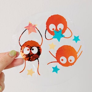 Susuwataris suncatchers, autocollant de fenêtre Studio Ghibli, autocollant de rayons arc-en-ciel, autocollant holographique suncatcher, autocollant de rayons de soleil