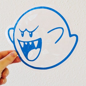 Autocollant Nintendo Ghost suncatcher, autocollant de fenêtre Nintendo, autocollant rayons arc-en-ciel, autocollant holographique, autocollant fantôme
