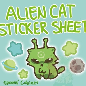 glorp alien cat stickers!!