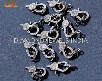 Handmade Diamond Lobster Clasp: 925 Sterling Silver Jewelry Finding