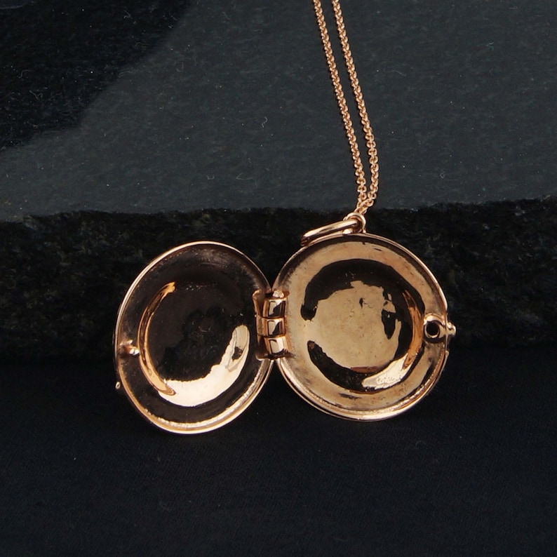 Solid 14k Gold Locket Openable Locket Photo Locket Keepsake Etsy