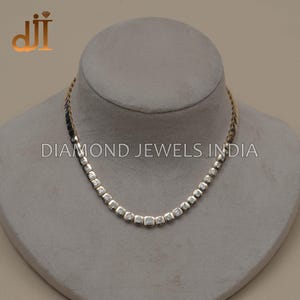 Cushion Cut Natural Diamond Fine Jewelry 14k Gold Choker Necklace, Wedding Gift Necklace Jewelry, High-End Necklace, 6.86 cts Diamond