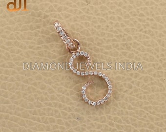0.05 Carat Round Diamond 'S' Initial Pendant - Sterling Silver With 18-Inch Chain, Complimentary Jewelry Box - View #2