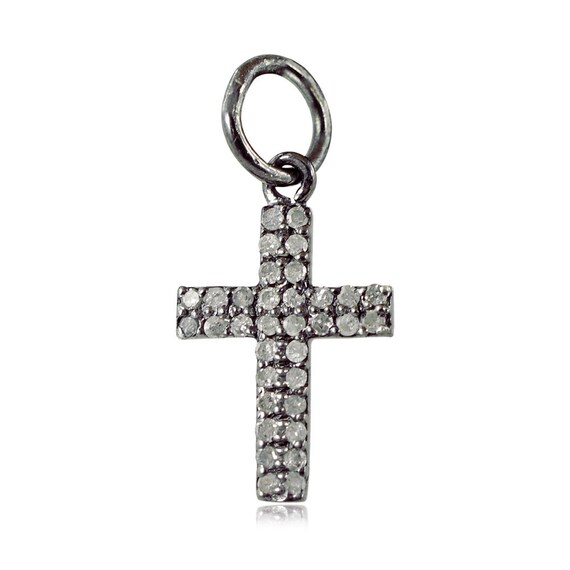 Pave diamond cross deals