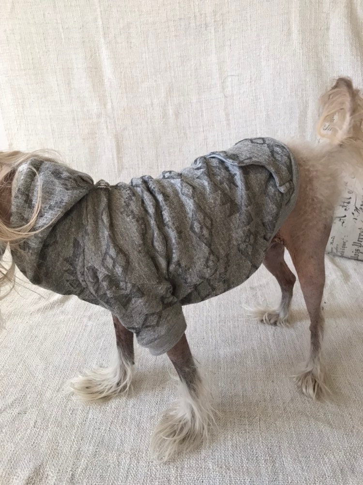 Grauer Hund Hoodie Kleidung für haarlose/kleine Hunde Etsy