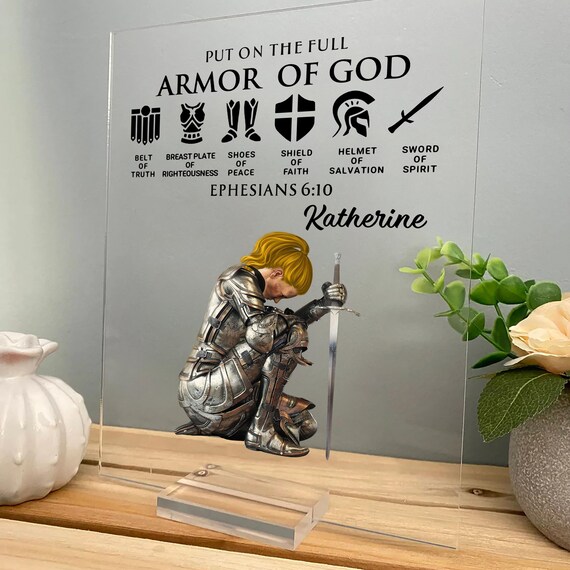 Personalized Acrylic Plaque Personalized Woman Warrior of God トランプ前米大統領 〆6/6,ストック 3点おまとめ購入 Tシャツ/カットソー(半袖/袖なし)