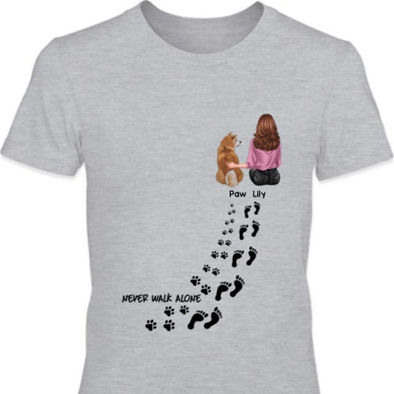 never walk alone t shirt dog