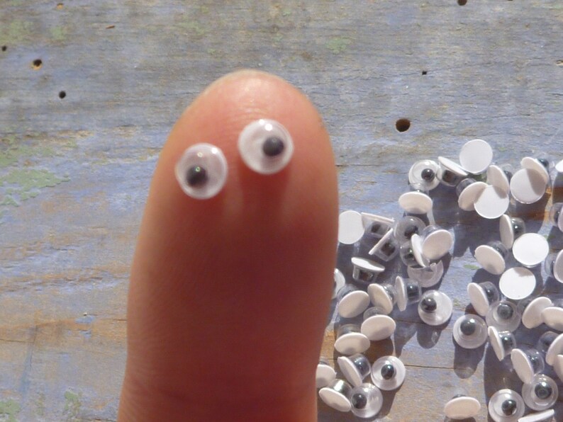100 Pcs Diameter 5mm Wiggle Eyes Craft Eyes Goggle Eyes