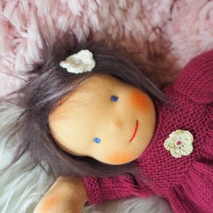 Glücksmäuschen &quot;Mathilda&quot; Stoffpuppe, Stoffpuppe nach Waldorfart, Kuschelpuppe, Babypuppe