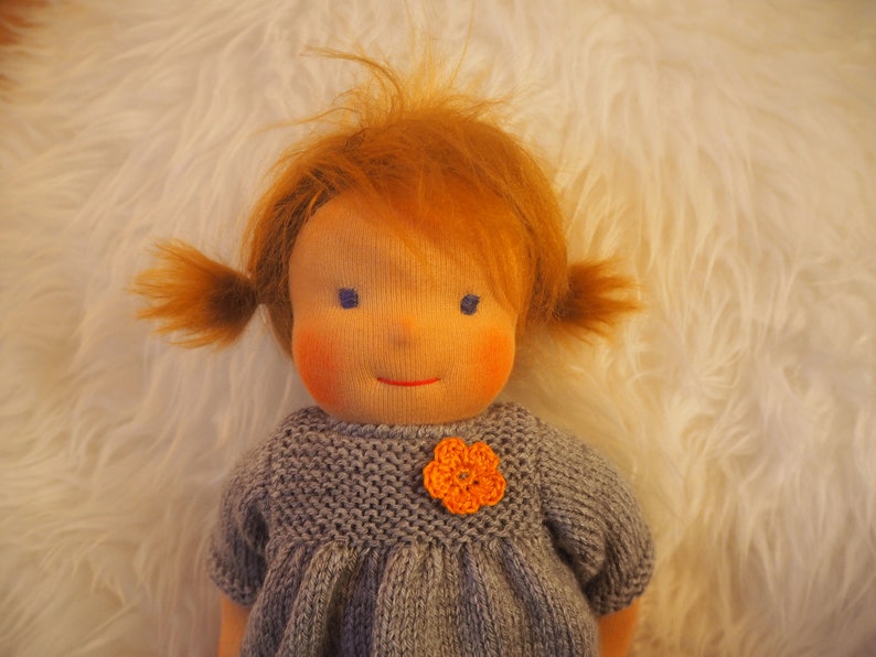 Glücksmäuschen Lotta rag doll, rag doll in the Waldorf style, cuddly doll, baby doll, Waldorf doll image 1