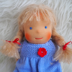 Glücksmäuschen &quot;Greta&quot; Stoffpuppe, Stoffpuppe nach Waldorfart, Kuschelpuppe, Babypuppe