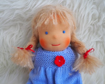 Lucky Mouse "Greta" rag doll, rag doll in Waldorf style, cuddly doll, baby doll, Waldorf doll