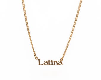 Latina Necklace - Stainless Steel Hispanic Heritage Pride Gift
