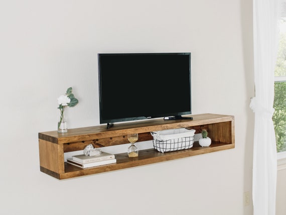 Floating Tv Stand Table Wood Console Table Wood Floating Tv Console, How Tall Is A Tv Console Table